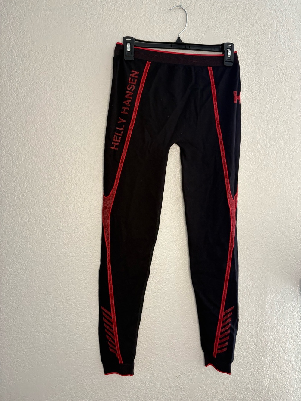 Helly Hansen Base Layer Pants Black Red Men XL Winter Ski Snowboard Legging